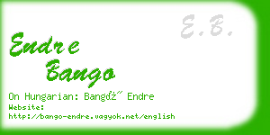 endre bango business card